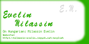 evelin milassin business card
